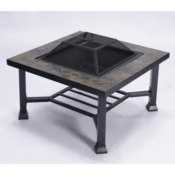 Ohniště ocelové čtverec s obkladem 92x92cm GARDENKUS