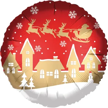 Balónek Amscan / Reithmüller Balonek fóliový Vánoce saténový, 43 cm