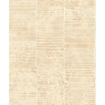 Tapeta Limonta Luxusní béžová geometrická vliesová tapeta na zeď, 57421 Aurum II Limonta, velikost 10 x 0,53 m