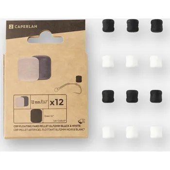 Umělá nástraha CAPERLAN Plovoucí peleta na kaprařinu 12 mm bílá/černá 12 ks BEZBARVÁ