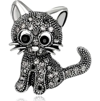 Brož Gaira® Brož Kočička 340034, Barva stříbrná