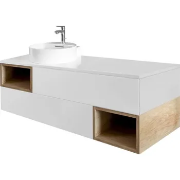 Koupelnový nábytek Olivín max - spodní skříňka 100 cm bez umyvadla, 2 zásuvky, 2 niky, závěsná OM100ZZOO/Lxyz