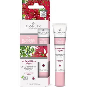 Pleťové sérum Floslek, Gél na očné viečka a oči so svetlíkom lekárskym a riasami 15 ml