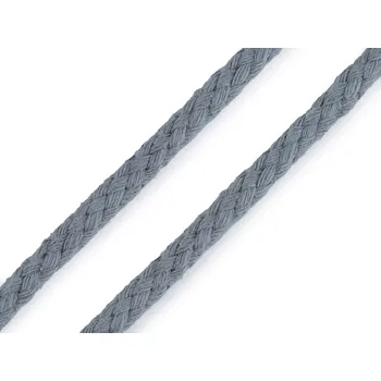 Příze Bavlněná šňůra Ø7 mm splétaná, barva 9 modrošedá sv.