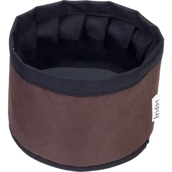 Miska pro psa Iridog Cestovní miska pro psy no.1 hnědá s černou průměr 13 cm, výška 10 cm