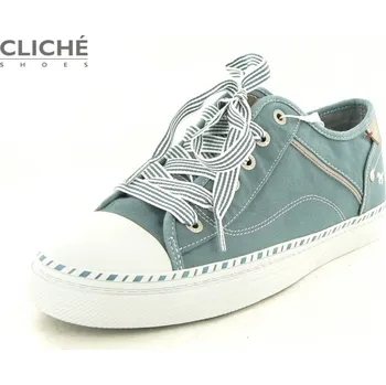 Dámské polobotky Modré tenisky Mustang, nadměrné dámské, himmelblau 43