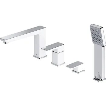 Vodovodní baterie Omnires Parma vanová baterie na vanu chrom-bílá PM7432CRB