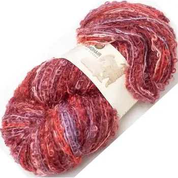 Příze Mohair by Canard Bouclé Mohair Lávový mix 1099LE (Mohérová příze Bouclé Mohair Lava mix)