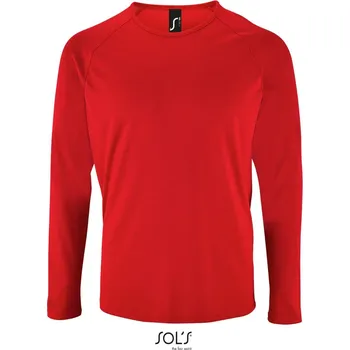 Pánské tričko SOL'S Pánské sportovní triko s dlouhým rukávem Sporty LSL Barva: Červená, Velikost: XXL
