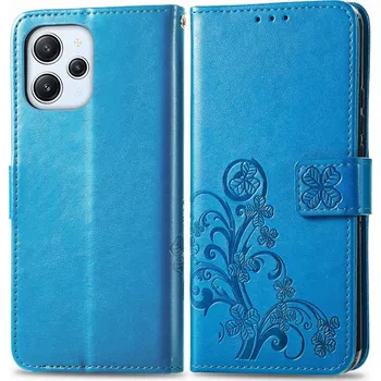 Pouzdro na tablet VSECHNONAMOBIL 63169 ART FLOWERS Peněženkový kryt Xiaomi Redmi 12 modrý