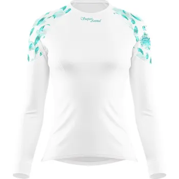 Dámské funkční triko s dlouhým rukávem BIRD bílá Bamboo Light New - Azurová / XL