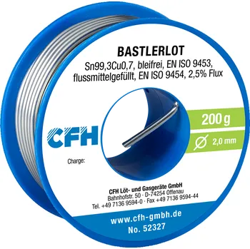 Páječka CFH Cínová pájka BL 327, ⌀ 2 mm, 200 g 52327