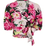 esmara® Dámská zavinovací blůza (36, květiny / světle růžová / růžová)