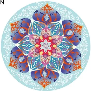 Plážová osuška | mandala - tvar kruh, průměr 148 cm - N