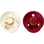 BIBS Colour Dudlíky z Přírodního kaučuku 2ks vel.1 Barva: Ivory / Ruby