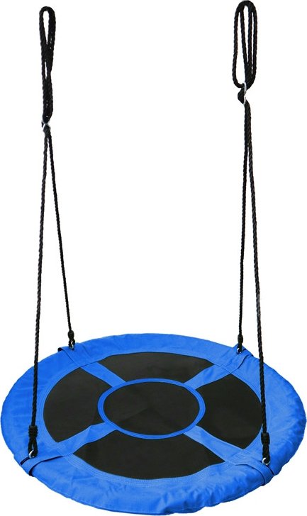 Závěsný houpací kruh / hnízdo 100 cm - 3 barvy - Modrá