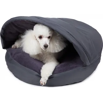 Pelíšek pro psa Iridog Pelech pro psa DONUTS no.1 kapsa šedý s chlupatinou 60 x 10 cm