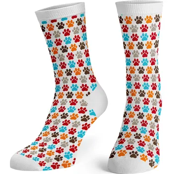 Pánské ponožky 4L Dárkové ponožky barevné psí tlapky Velikost: 41 - 46