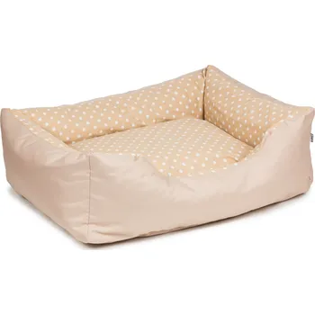 Pelíšek pro psa Iridog Pelech pro psy ZIPPY 2v1 no.1 béžový s puntíkem v20 x d55 x š40 cm