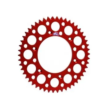 Řetězová sada pro motocykl Rozeta Renthal UltraLite Chainwheels Red Honda, Počet zubů 48