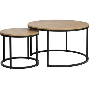 Signal Meble Dion sada stolků, černá/dub