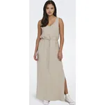 Jacqueline de Yong JDY dámské lněné maxi šaty Say béžové Velikost: S