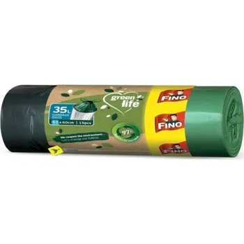 Pytle na odpadky Pytel na odpad Fino Green Life 35 l, 25 mic, zatahov., 15 ks
