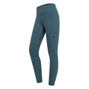 Jezdecké oblečení Jezdecké legíny ELT Hanna s vysokým pasem půlnoční modrá D38