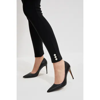 Dámské kalhoty Hladké úzké kalhoty Moodo černá | modrá 2017563