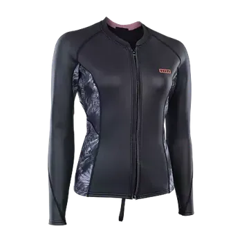Neoprenový oblek neo zip top ION 2/1 LS Skin women black-flowers velikost neoprenů a trapézů 36/S