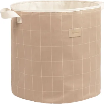 úložný prostor na hračky Nobodinoz Koš na hračky Playground Taupe Grid