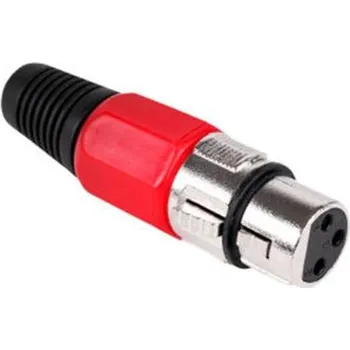 Audio kabel Konektor XLR (Canon) zásuvka červená