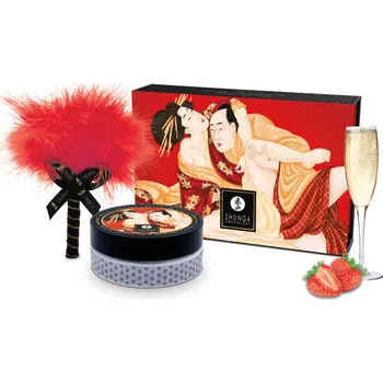 Shunga Edible Massage Powder Kit Strawberry