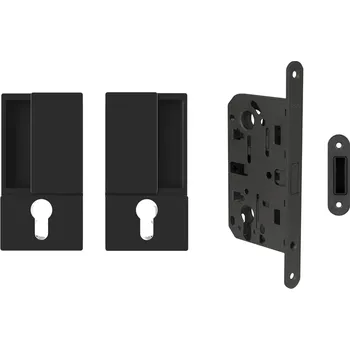 Dveřní kování AGB - Set na otočné dveře WAVE - HR PZ BS - Černá matná