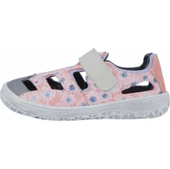 Dívčí obuv Dětské sandály Jonap Danny barefoot broskvová tisk Velikost: 22