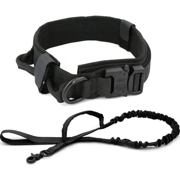 Obojek pro psa Vodítko a obojek pro výcvik psů - Černá sada,L (43-50 cm)