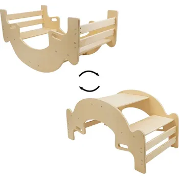 Hra na zahradu Five O Nine Crew Piknikový stůl a houpačka 2v1 - přírodní