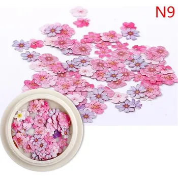 Umělé nehty Květinové ozdoby pro DIY šperky či nail art | Květinové aplikace na nehty - N9