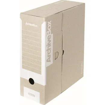 Archivační box Krabice archivační A4 Emba, 33x26x11 cm, potisk, bílá