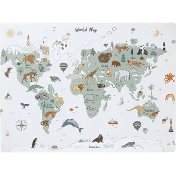 Zeller Podložka na psací stůl s mapou světa, 60 x 45 cm