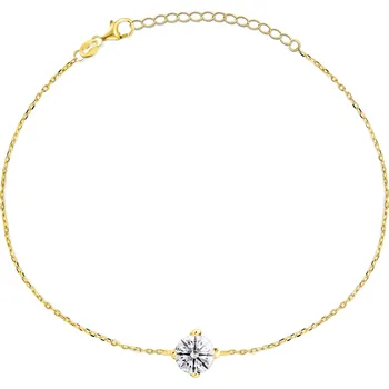 Náramek Brilio Silver Elegantní pozlacený náramek se zirkonem BRC23Y + 2 měsíce na vrácení zboží