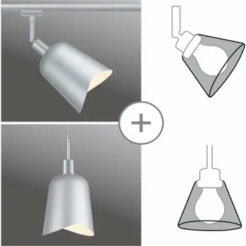 Bodové svítidlo PAULMANN URail stínidlo Alvaro DecoSystems 144mm matný chrom/bílá