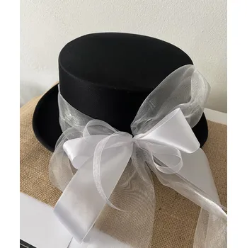 Svatební dekorace Cylindr na auto s mašlí