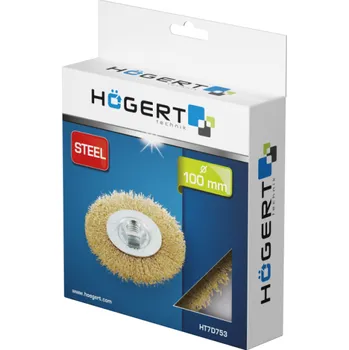 Drátěný kartáč Högert Brusný kartáč 100mm, ocel, M14