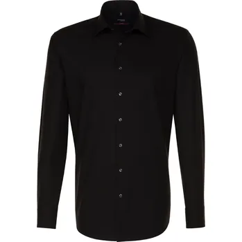 Pánská košile Seidensticker Pánská popelínová košile SN003000 Black 41