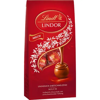 LINDT LINDOR ČOKOLÁDOVÉ KULIČKY MLÉČNÉ 137g NĚMECKO!