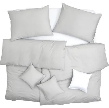 Povlečení SCANquilt povlečení SATÉN PLUS světle šedá 140 x 200/70 x 90 cm