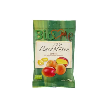 Bonbon Bio loves Me BIO Bonbóny bachovy květy, mango, pomeranč 75g