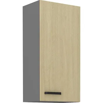 Kuchyňská skříňka LEMPERT Horní skříňka SCANDI 7 (45 / 90 cm) - rybí kost / antracit