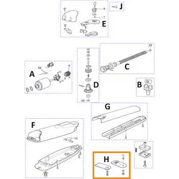 Pohon brány Nice GAP02600 montážní konzole pro pohon brány Nice Wingo WG5, WG5024, WG3524HS